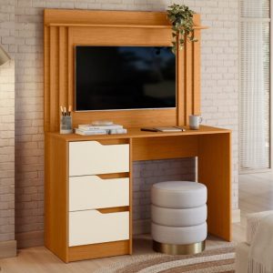 Escrivaninha com Painel Doble Cinamono/Off White