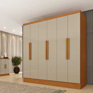 Guarda-Roupa Bariloche 6 portas TCIL – Cinamomo/Off White
