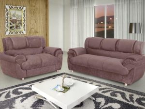 Conjunto de sofá 2 x 3 lugares D28 7025 – Marrom