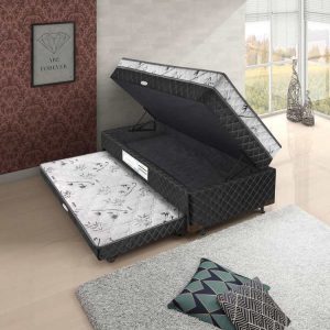Colchobox Bau Solteiro Nanda com Cama Auxliar 88x188x51 SMP Moveis