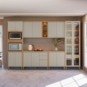 Cozinha 6 Peças Allure Jequitibá/Gris Fosco