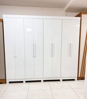 Roupeiro Andara Soft 8P4G Branco Lopas Moveis