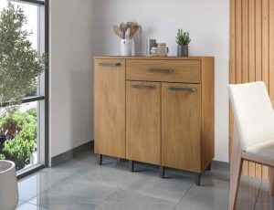 Balcão de Cozinha Paris Pop 90x39 3P1G com Tampo Freijo Moveis Parana - Sr