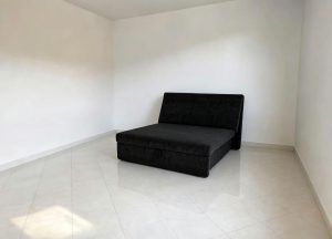 Sofá Cama Casal sem braço beatriz 1,30m – preto Suede ex Lord