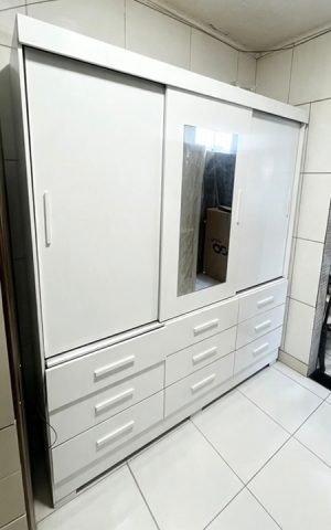 Guarda Roupa Buriti 9 Gavetas - Branco - Novo Horizonte