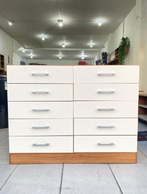 Comoda Caribe 10 Gavetas Cinamomo/Off White Fellicci