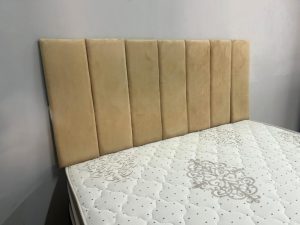 Cabeceira Clean Casal – Bege Veludo