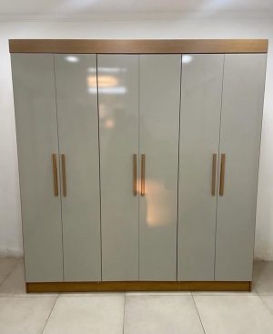 Guarda-Roupa 6 Portas Colibri 2,06 m Cinamono/Off White – D’DORO MÓVEIS