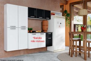 Cozinha De Aço 3Peças Paneleiro Armario Triplo.Nicho Dona Maria Preto Bertolini