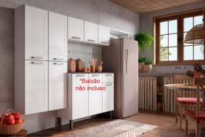 Cozinha De Aço 3Peças Paneleiro Armario Triplo.Nicho Dona Maria Branco Bertolini