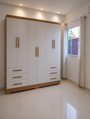 Roupeiro Encant 6 portas 6 Gavetas – Cumaru/fendi – Novo Horizonte