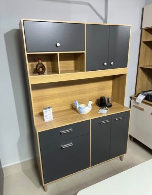 Cozinha Erva Doce 1.20M - Freijó/Chumbo