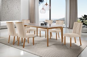 Mesa Londrina 180x80+ 6 Cadeiras Alegra – Rufato