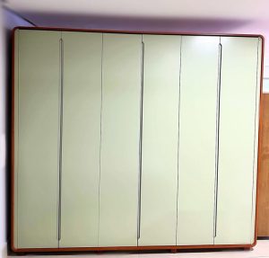 Guarda-roupa Casal Loop 6 Portas 100% MDF Amendoa Clean/Salvia Lopas
