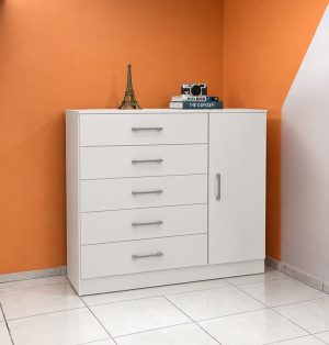Comoda Miami 5G1P Branco Fellicci