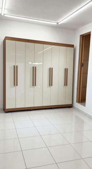 Guarda Roupa Casal Milano – Cinamomo/Off White -Imop
