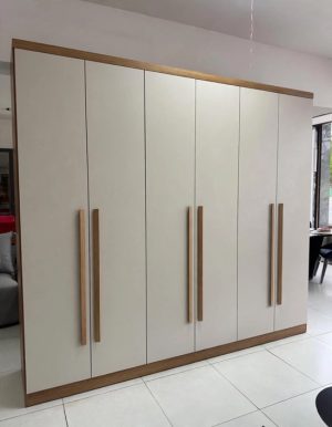 Guarda Roupa Monterrey 100%MDF - 6PTS 6GV Cumaru/Fendi - Novo Horizonte