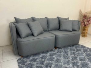 Sofá Orgânico Opel 2.00m – Linho Cinza