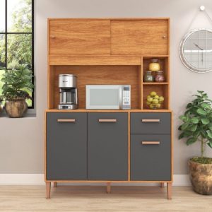 Kit Cozinha Pérola C212 1.20 m Cinamono/Grafite – FELLICCI