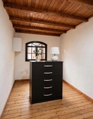 Comoda Valenca.Saquarema 5 gavetas preto