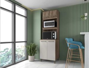 Torre Quente/Paneleiro Sofia 4P2N Naturale/off White Moveis Parana - sr